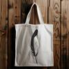 Geometric White Feather Vector Icon A single white and black vector feather illustration with clean lines and geometric shapes.