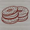 A colorful illustration of a circular donut with glaze, suitable for vector design and cutting machine projects.