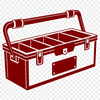 Handyman's Best Friend - Toolbox Illustration A digital illustration of a toolbox with various tools and equipment, suitable for commercial or personal use.