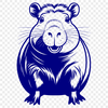 Capybara Vector Graphic Illustration An SVG vector graphic of a capybara, featuring its distinctive features in precise detail.