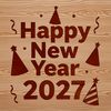 A stylized vector illustration of a new year's theme, suitable for commercial or personal use.