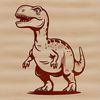 Colorful dinosaur design as a free SVG clip art template.