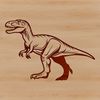 Illustrative prehistoric dino design, suitable for cutting and engraving.