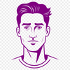 Male Figure Illustration in Simple Vector Lines A digital illustration of a male figure in simple vector lines, ideal for use with cutting machines and design software.