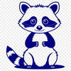 Free Vector Art of a Raccoon for Design A digital illustration of a raccoon, suitable for vector graphics and various design applications.