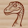 Dinosaur Head Clip Art Design A prehistoric dino head illustration in a vector format.