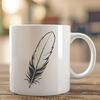 A high-quality SVG vector graphic representation of a single feather, suitable for cutting and crafting.