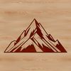 Mountain landscape with peaks and valleys, ideal for vector design in Illustrator or Procreate.