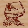 Prehistoric baby dinosaur illustration in vector format, suitable for various design applications.