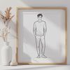 Male SVG Graphics An SVG graphic of a person, suitable for design and crafting projects.