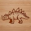 Ancient Stegosaurus Dinosaur Illustration A prehistoric Stegosaurus dinosaur with plates on its back.