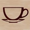 Free SVG Clip Art Teacup Illustration A ceramic teacup with a handle and saucer, designed as a vector graphic.