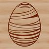 Easter Egg Design A simple, intricately designed Easter egg made from vector lines and shapes.
