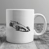 Speedy Racing Vehicle Illustration A sleek racing car with detailed design elements.