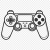 Gaming Controller SVG Design An SVG design of a standard gaming controller used to play video games on various platforms.