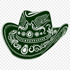 Vintage Western Headwear Illustration A simple design of a classic cowboy hat made up of lines and curves.
