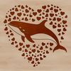 A digital illustration of a whale in vector format for commercial or personal use.