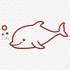 Free Vector Art Whale Design A stylized graphic representation of a whale made from clean lines and simple shapes.