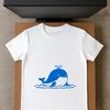 Majestic Ocean Creature Large marine mammal swimming in the ocean.