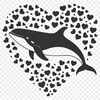 An SVG graphic of a whale suitable for cutting machine designs.