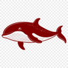 An illustration of a whale in vector format for commercial or personal use.