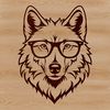 A high-resolution SVG illustration of a wild animal's head, specifically a wolf.