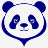 Adorable Giant Panda in Nature A high-resolution digital illustration of a giant panda in its natural habitat.