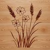 Free Nature-Inspired Clip Art Vector A colorful illustration of a single wild flower blooming in nature, suitable for various graphic designs.