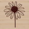 Simple Floral Vector Image A vector graphic design featuring a single blooming wildflower against a simple background.