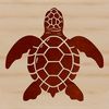 A detailed illustration of a sea turtle swimming in the ocean, suitable for vector graphics and various digital applications.