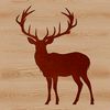 Wildlife Silhouette Deer Vector Art A silhouette outline of a wild deer animal in vector art format.