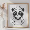 Wild Skunk Wearing Hooded Sweater Illustration A vector illustration of a skunk animal wearing a hooded sweater.