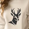 Detailed Deer Illustration SVG Design A wild deer's head with detailed illustration suitable for vector design projects.