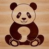Realistic Panda Artwork Vector A realistic illustration of a giant panda in its natural habitat.
