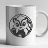 Beautiful Skunk Vector Design A high-quality digital illustration of a skunk animal in various poses.