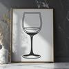 Beautiful Wine Art SVG File A detailed illustration of a wine glass filled with red wine, suitable for vector design and cutting machine projects.