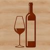 Beautiful Wine Bottle Vector Illustration A clear illustration of a wine bottle in a glass, ideal for digital cutting machines and laser cutters.