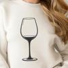 Simple Wine Design SVG File A simple illustration of a glass of red wine on a white background.
