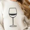Beautiful Wine Glass Silhouette Vector graphic representation of a wine bottle or glass, suitable for digital design.