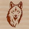 Vector Art Design - Wolf Silhouette A graphic representation of a wolf's head in vector format.