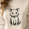A detailed illustration of a wild animal possum in vector format.
