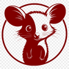 A high-quality digital illustration of a possum in its natural habitat.