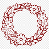 Decorative Floral Embellishment An SVG illustration of a decorative floral wreath.