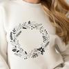 Vector Floral Wreath Template Free Download A floral design featuring a wreath shape in vector format.