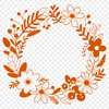Beautiful Free Clip Art Wreath SVG A floral wreath design made using vector art software, suitable for cutting machine stencils or laser cutting.