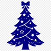 Decorative digital outline of a Christmas tree for various uses.