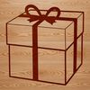 Interlocking Square Design SVG A simple illustration of a gift box made up of interlocking squares.