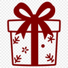 A minimalist vector illustration of a wrapped gift box with a ribbon and bow, suitable for various digital applications.