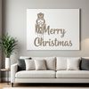 Merry Christmas quote vector design with festive holiday message