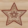 Simple Star Design Vector Art A simple star design made from vector lines, suitable for various uses including cutting machines and digital art.
